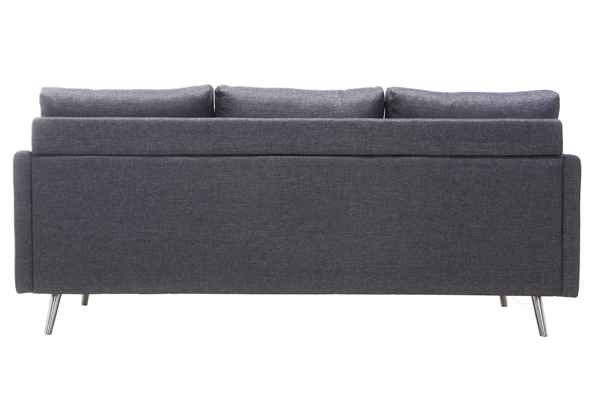 Canap� d'angle r�versible design 3 places gris fonc� BART