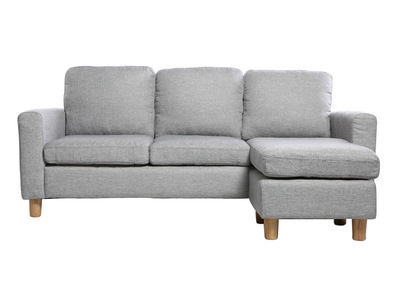 Canap&eacute; d'angle r&eacute;versible design gris ALAMO