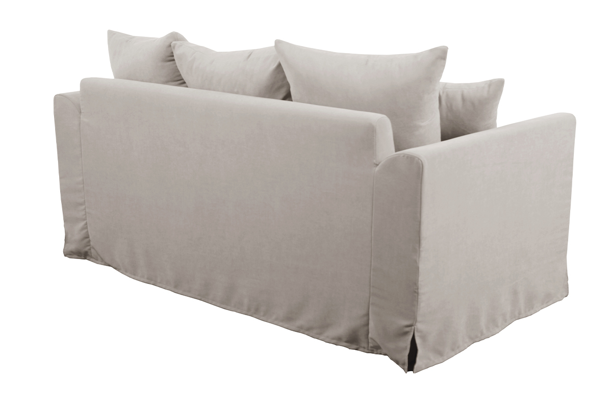Canap dhoussable 2-3 places en tissu coloris lin naturel FEVER