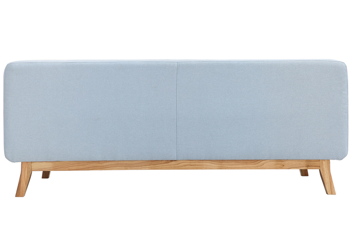 Canap� design 2-3 places bleu et bois clair VILA