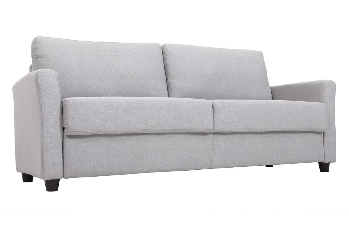 Canap� design 2 places et coffre - tissu et bois d'h�v�a - ELYOT