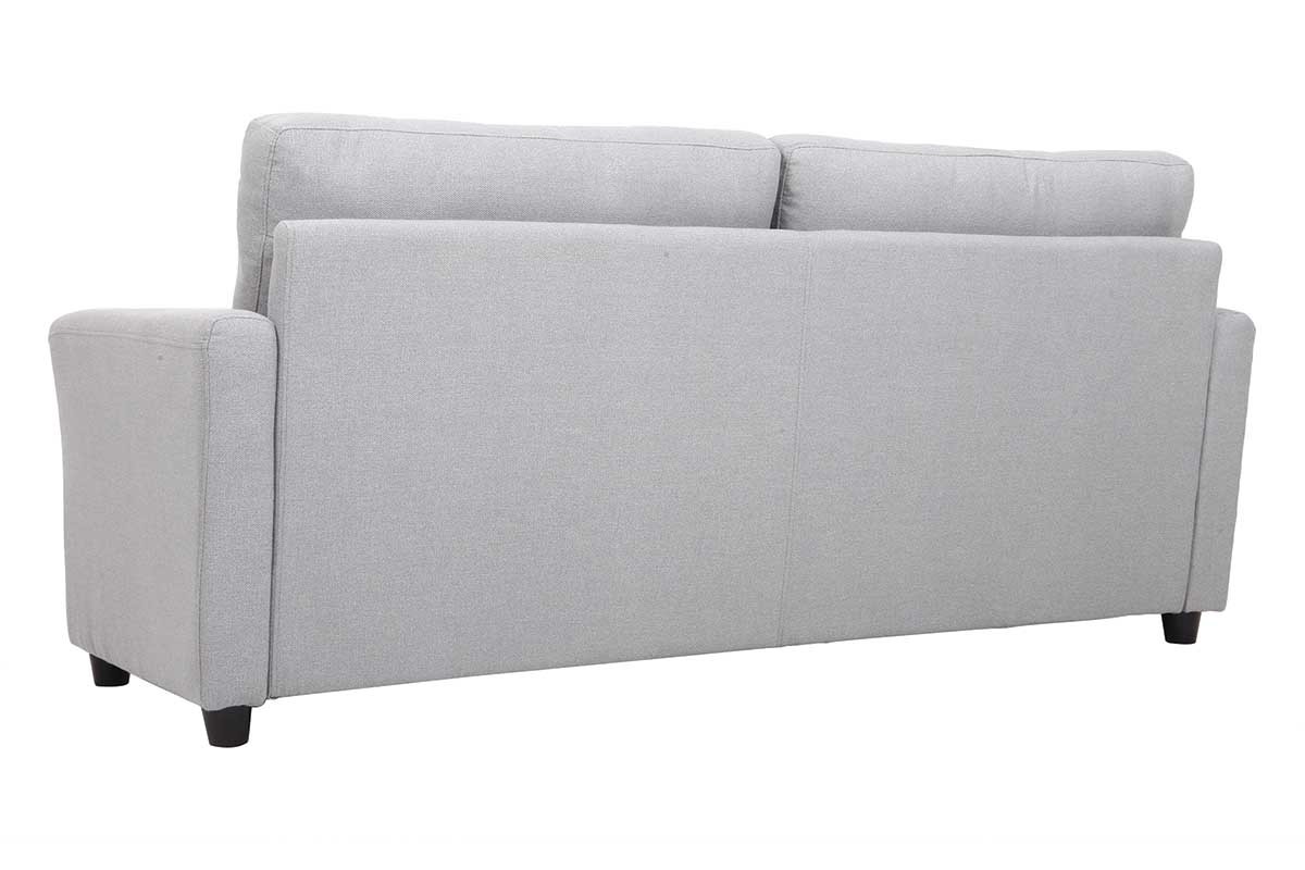 Canap� design 2 places et coffre - tissu et bois d'h�v�a - ELYOT