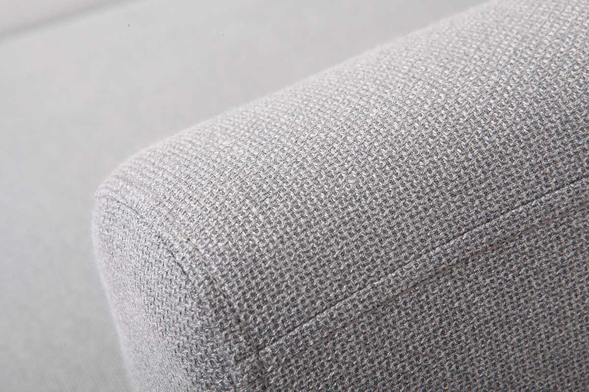 Canap� design 2 places et coffre - tissu et bois d'h�v�a - ELYOT