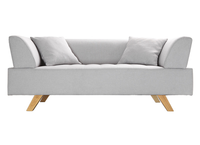 Canap&eacute; design 2 places gris ARTIC
