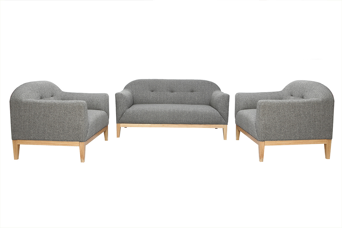 Canap� design 2 places gris MARY