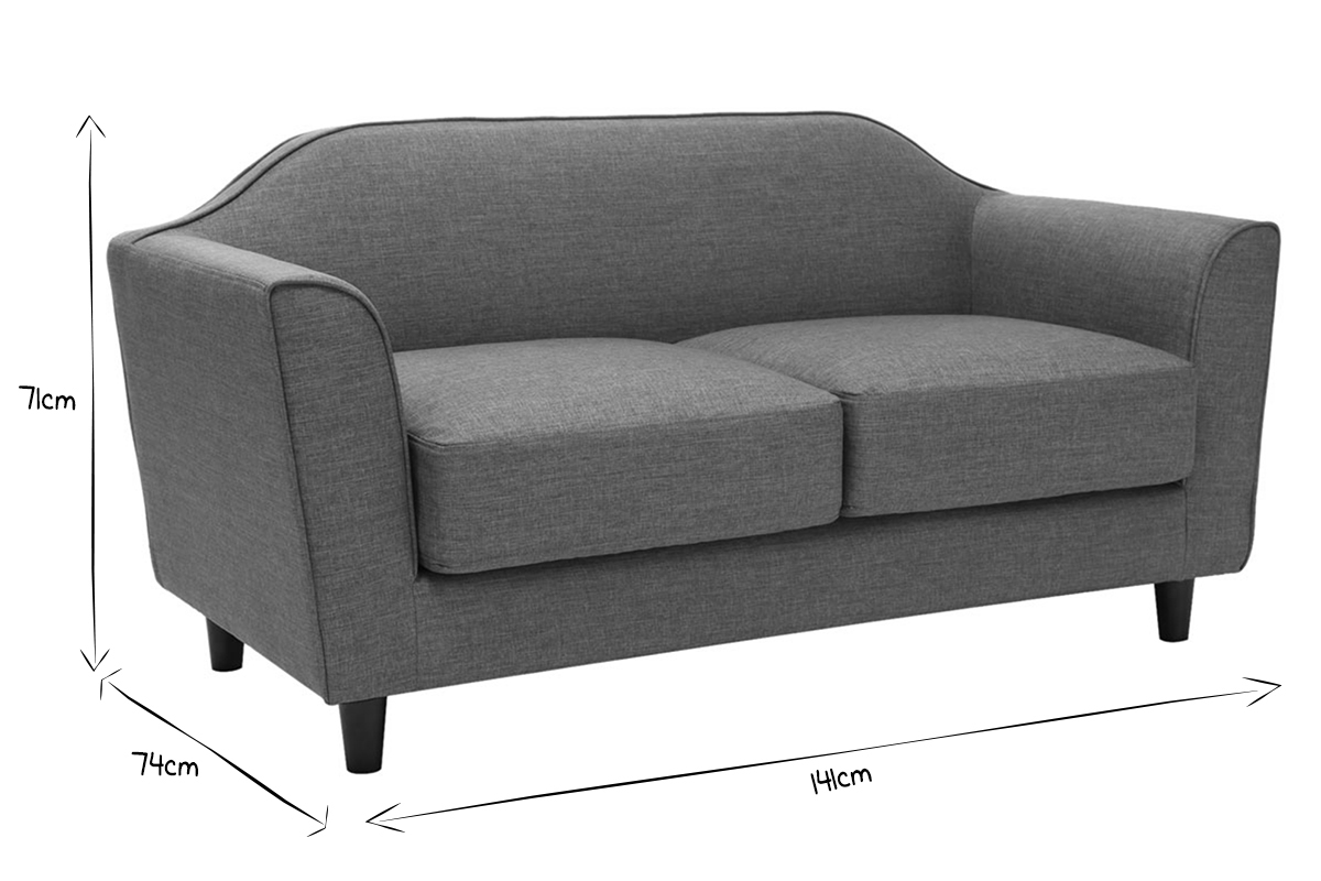 Canap� design 2 places gris SOVHA