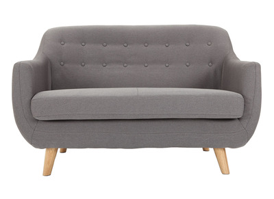 Canap&eacute; design 2 places gris YNOK