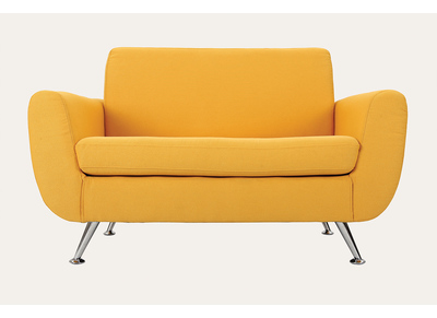 Canap&eacute; design 2 places jaune PURE