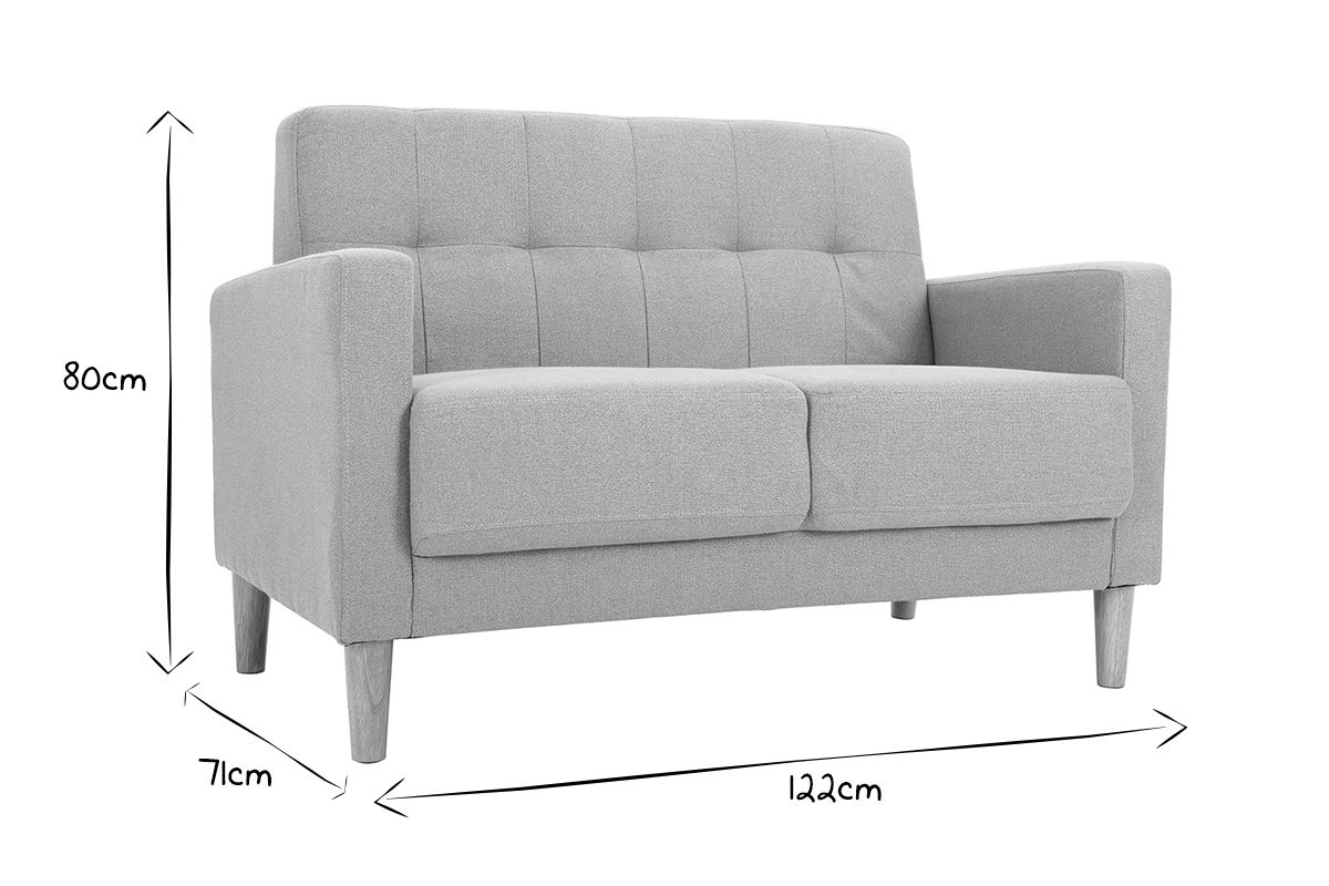 Canap� design 2 places naturel MOON