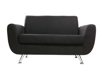 Canap&eacute; design 2 places noir PURE