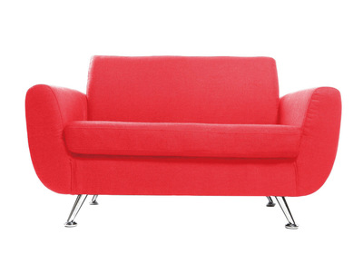 Canap&eacute; design 2 places rouge PURE