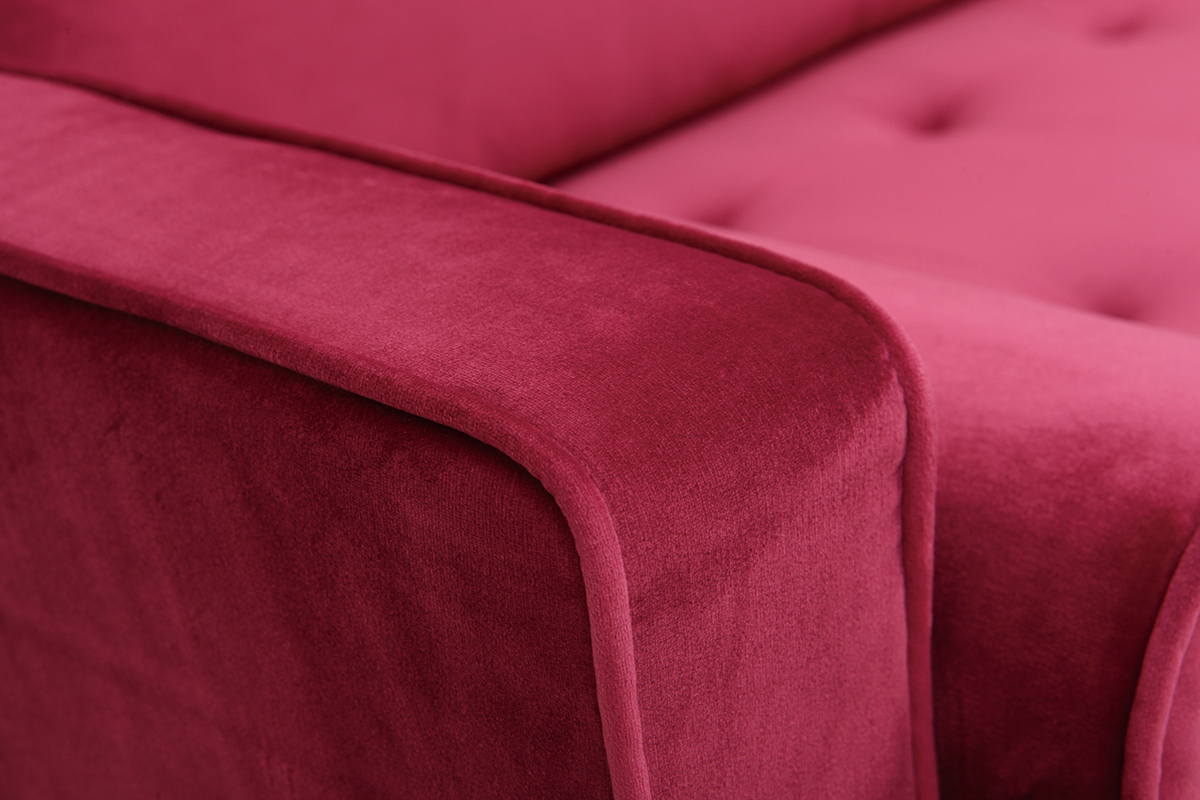 Canap� design 3-4 places velours burgundy IMPERIAL