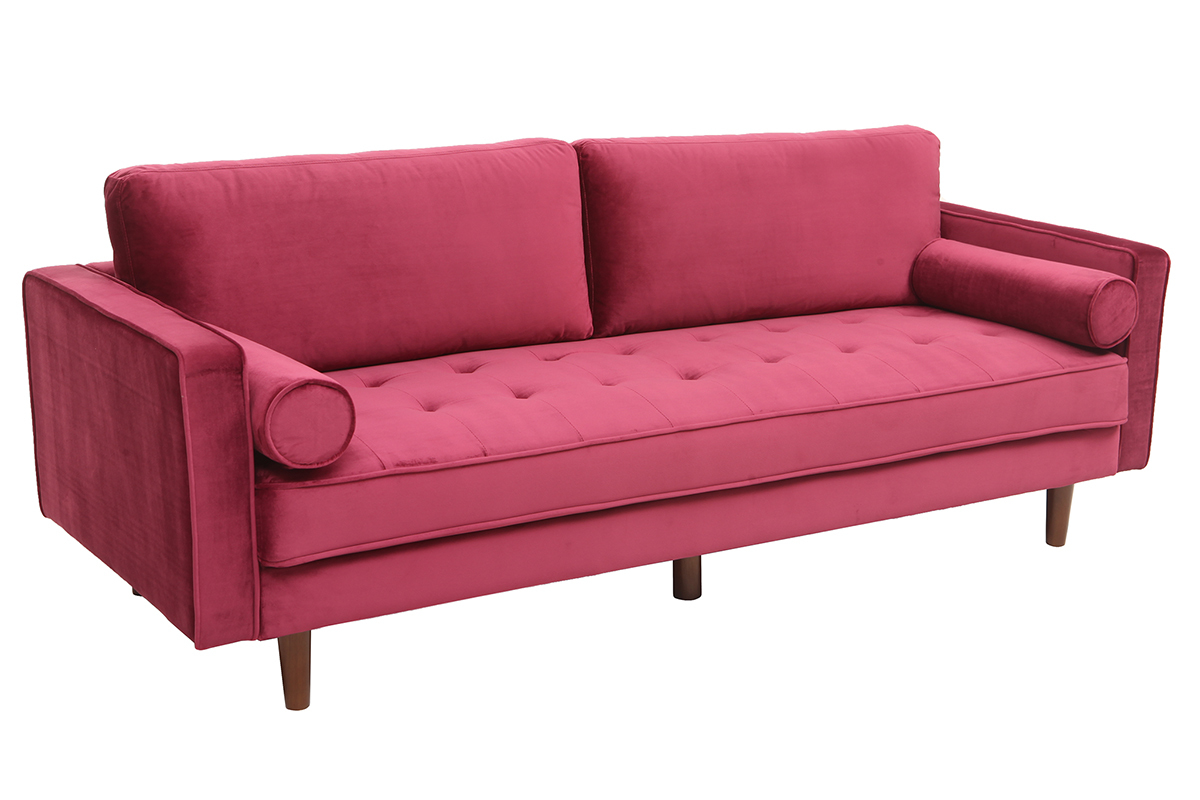 Canap� design 3-4 places velours burgundy IMPERIAL