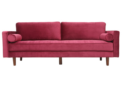 Canap&eacute; design 3-4 places velours burgundy IMPERIAL