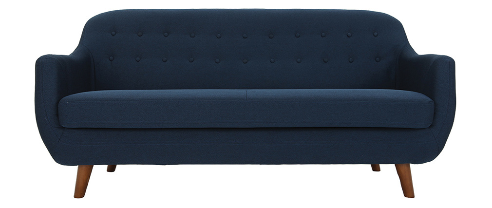 Canapé design 3 places déhoussable bleu YNOK