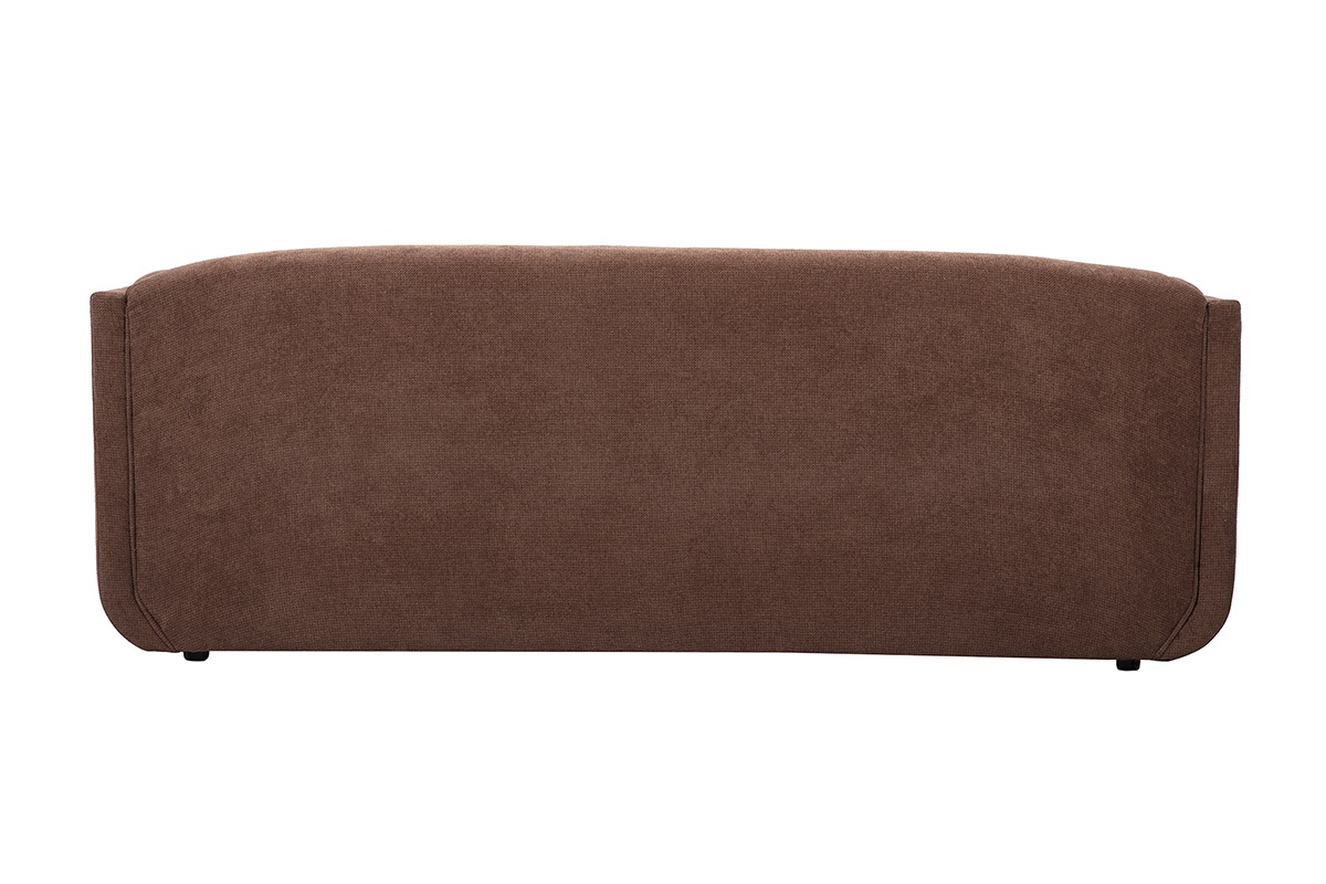 Canap design 3 places en tissu chenille terre brle HOSBO