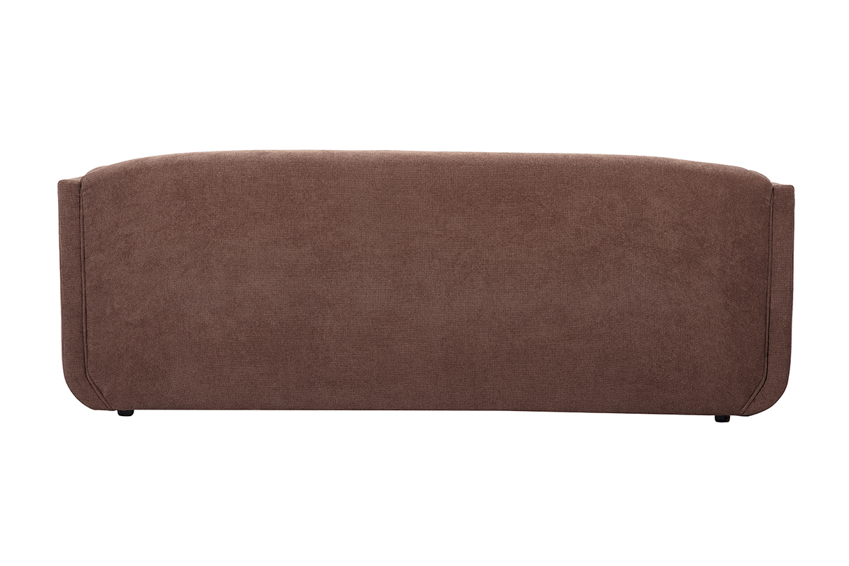 Canap� design 3 places en tissu chenille terre br�l�e HOSBO