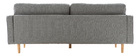Canapé design 3 places en tissu gris clair IMPERIAL
