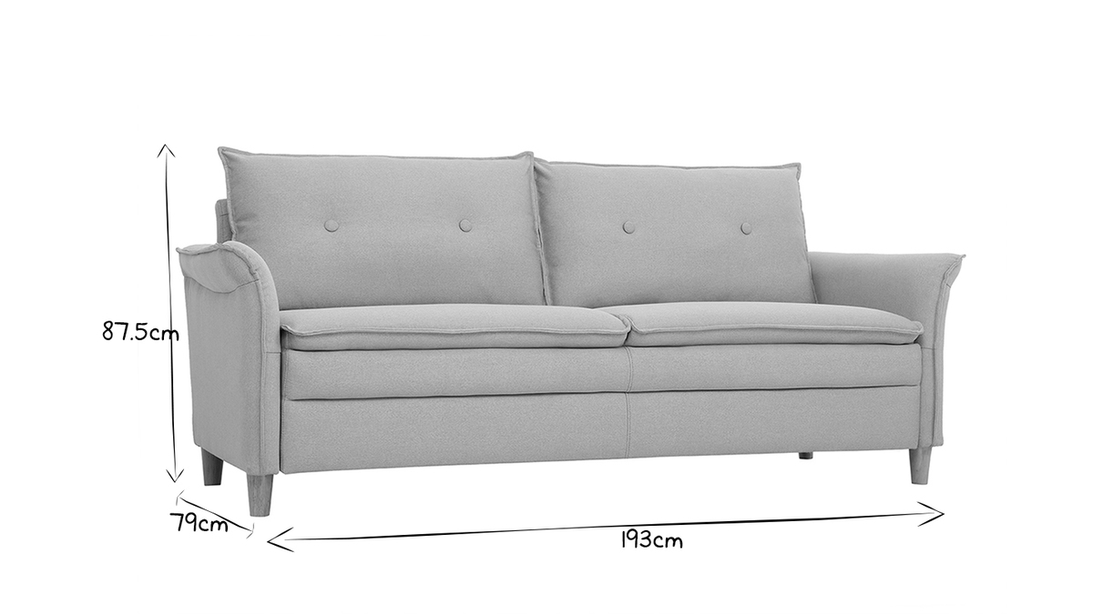 Canap design 3 places en tissu velours bleu ptrole CLIFF - Miliboo & Stphane Plaza