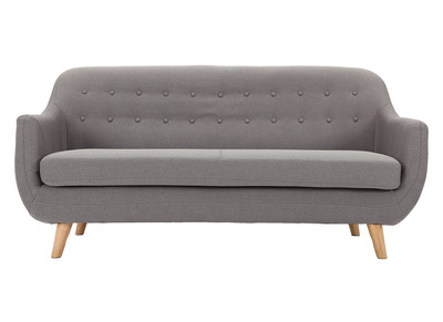 Canap&eacute; design 3 places gris YNOK