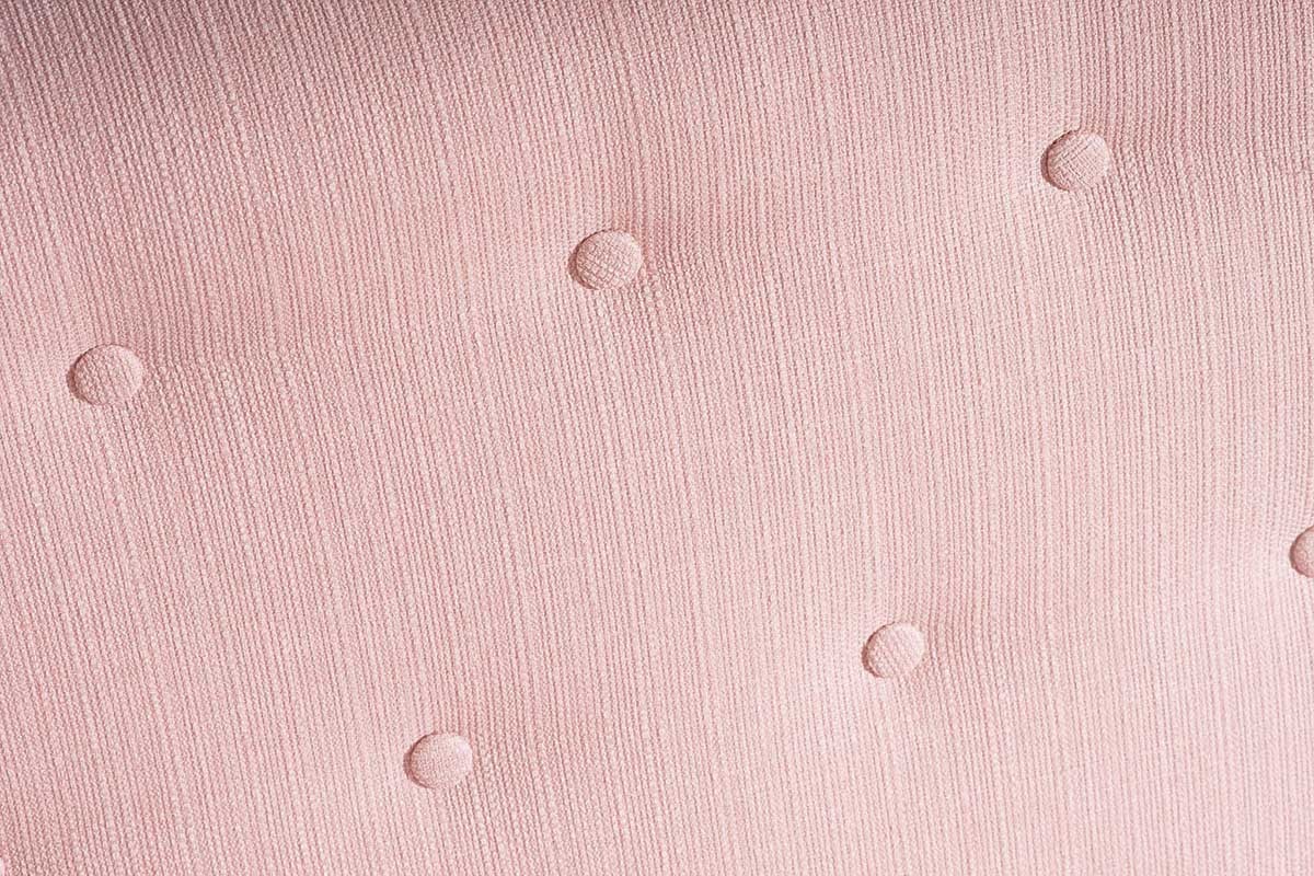 Canap� design 3 places h�tre et tissu vieux rose OLAF