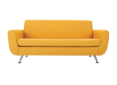 Canap&eacute; design 3 places jaune PURE