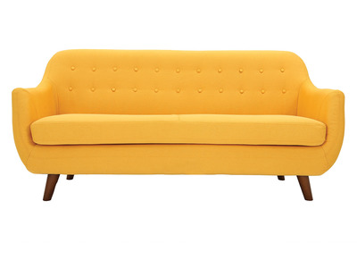 Canap&eacute; design 3 places jaune YNOK