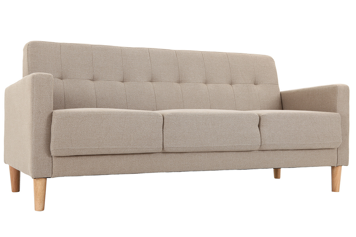 Canap� design 3 places naturel MOON