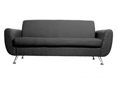 Canap&eacute; design 3 places noir PURE