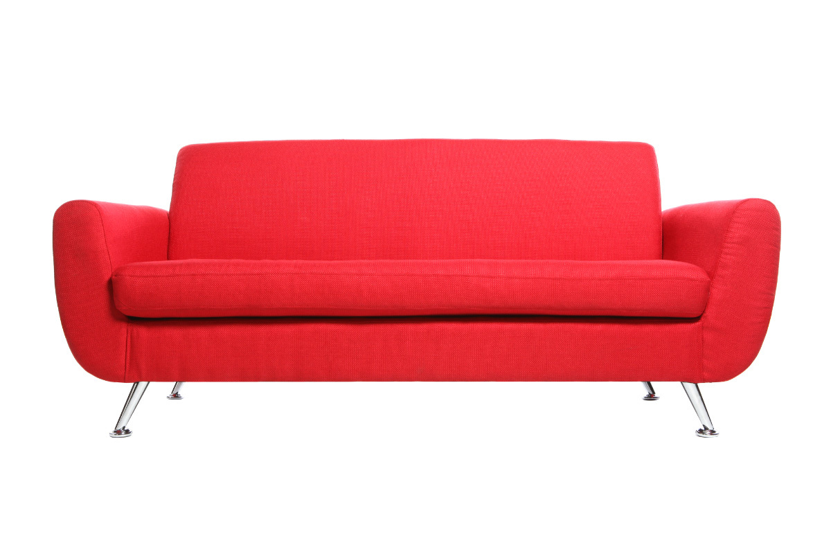 Canap� design 3 places rouge PURE