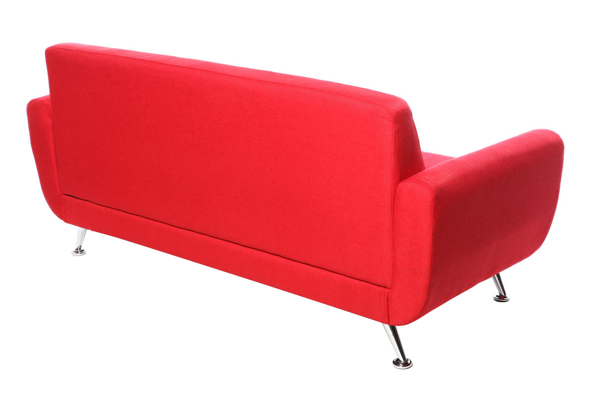 Canap� design 3 places rouge PURE