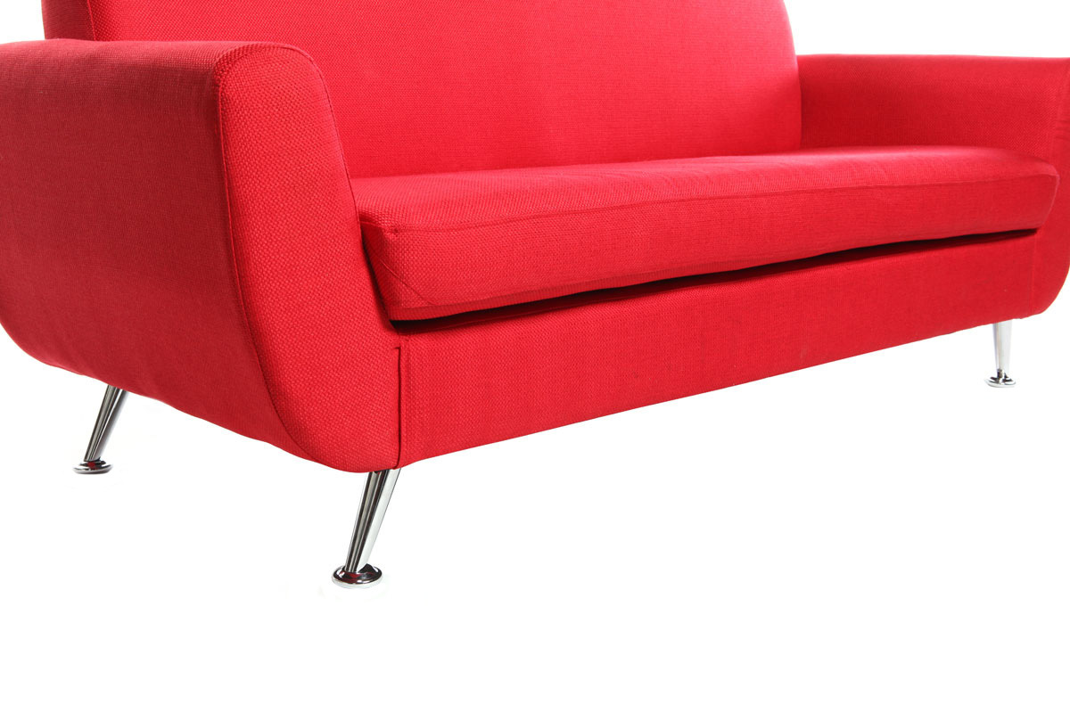 Canap� design 3 places rouge PURE