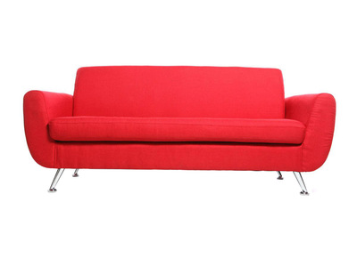 Canap&eacute; design 3 places rouge PURE