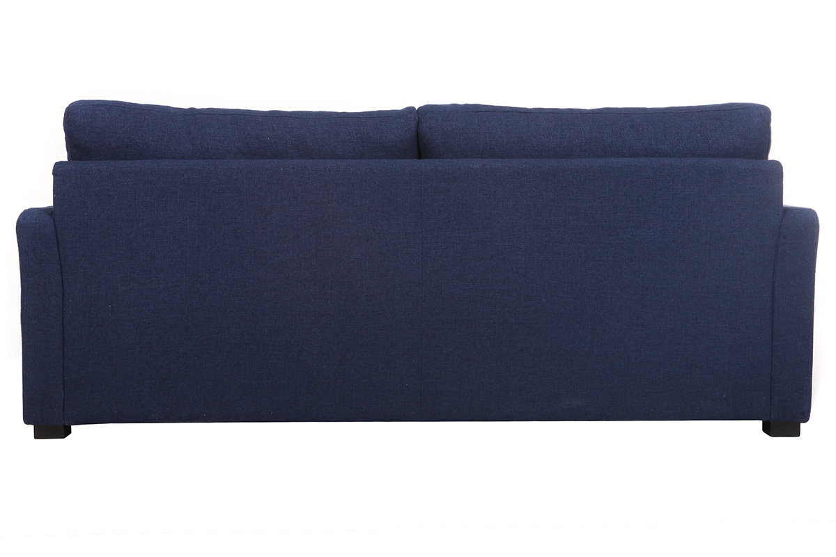 Canap� design 3 places tissu bleu fonc� MILORD