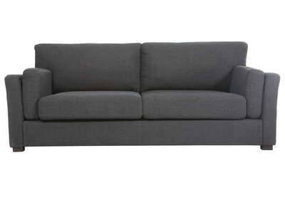 Canap&eacute; design 3 places tissu gris fonc&eacute; MILORD