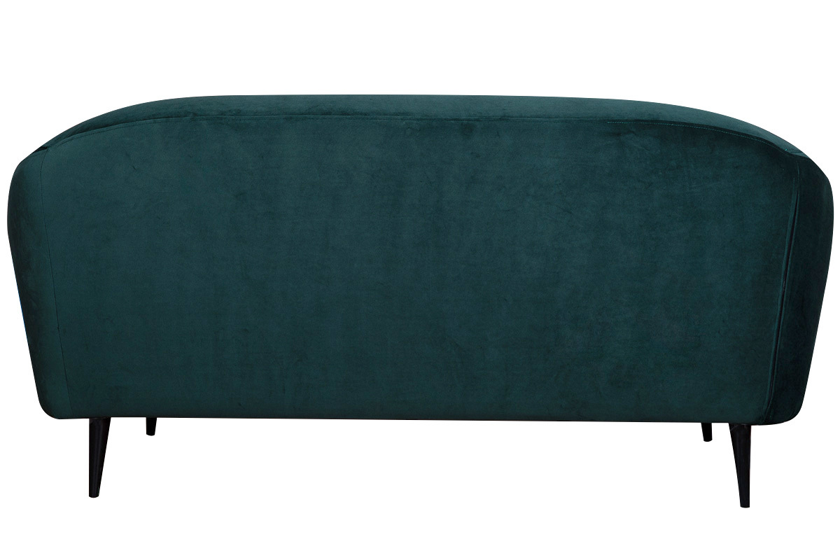 Canap design 3 places velours vert fort FOLIES