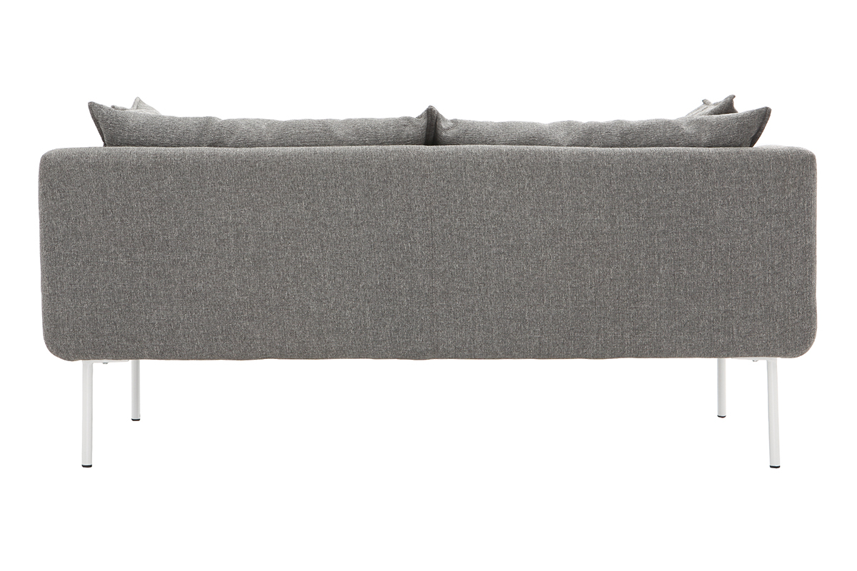 Canap� design contemporain 3 places gris clair MATHIS