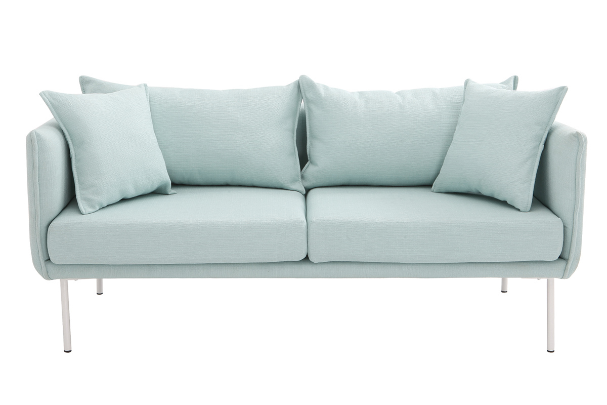 Canap� design contemporain 3 places vert menthe � l'eau MATHIS