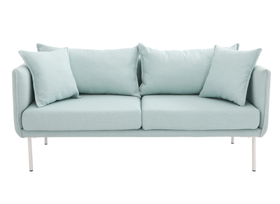 Canap&eacute; design contemporain 3 places vert menthe &agrave; l'eau MATHIS