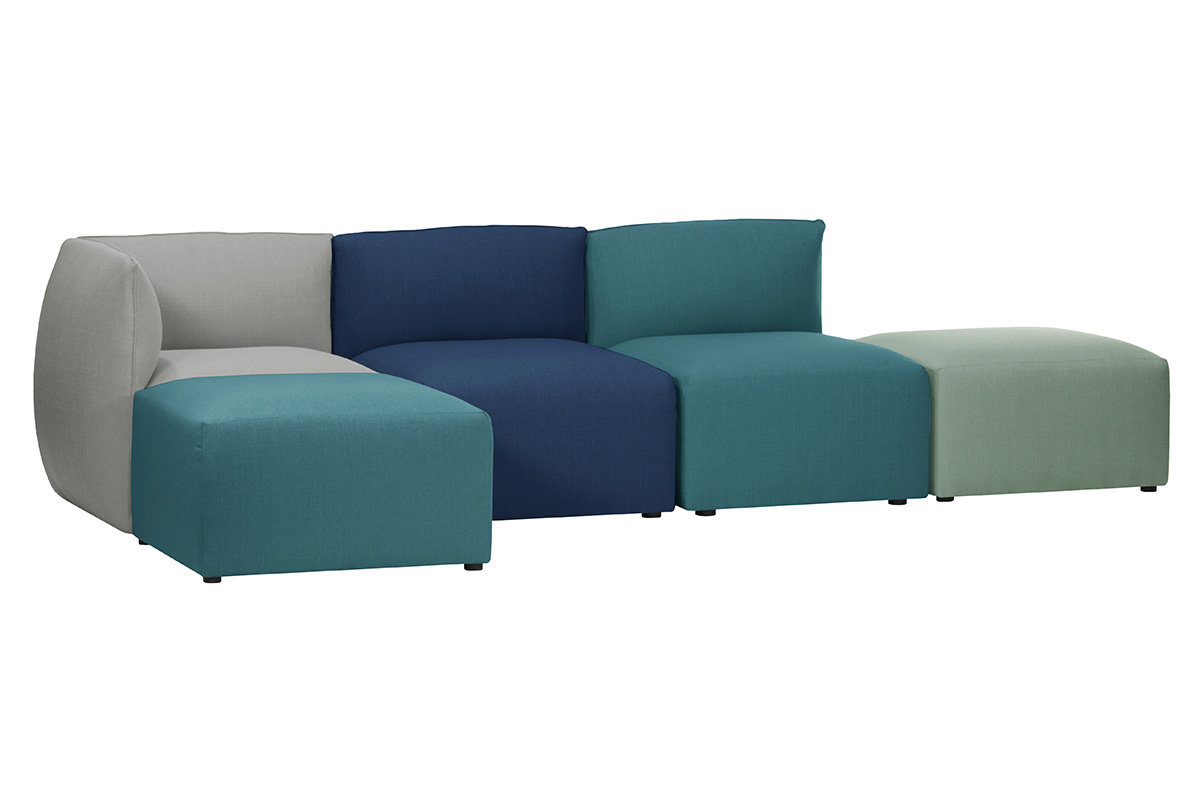 Canap� design modulable bleu canard 2 places MODULO