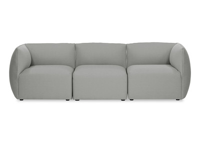 Canap&eacute; design modulable gris 3 places MODULO
