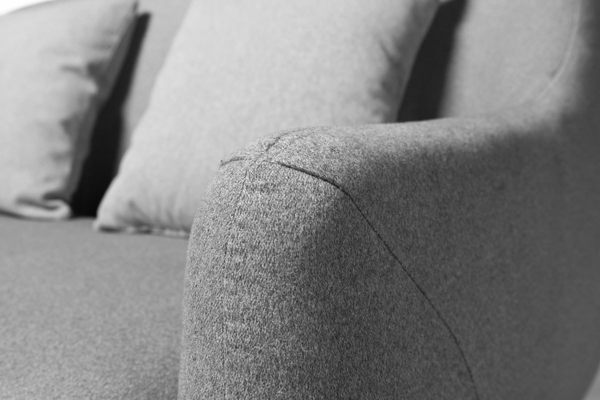 Canap� design scandinave 2 places gris SKANDI