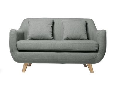 Canap&eacute; design scandinave 2 places gris SKANDI