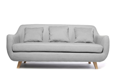 Canap&eacute; design scandinave 3 places gris SKANDI