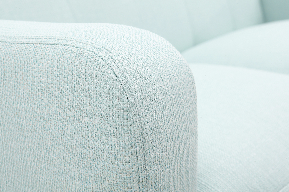 Canap� design scandinave tissu bleu lagon 2 places LUNA