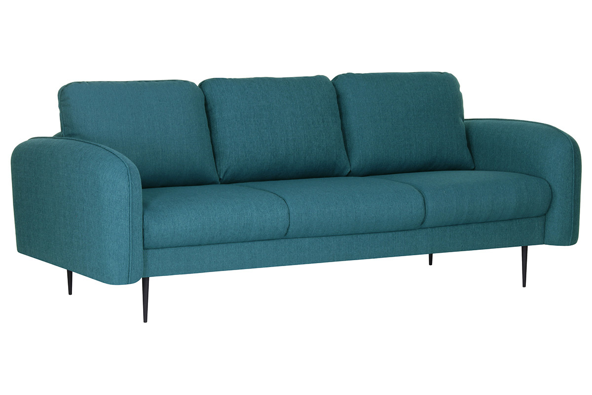 Canap� design tissu bleu canard 3 places SIDI