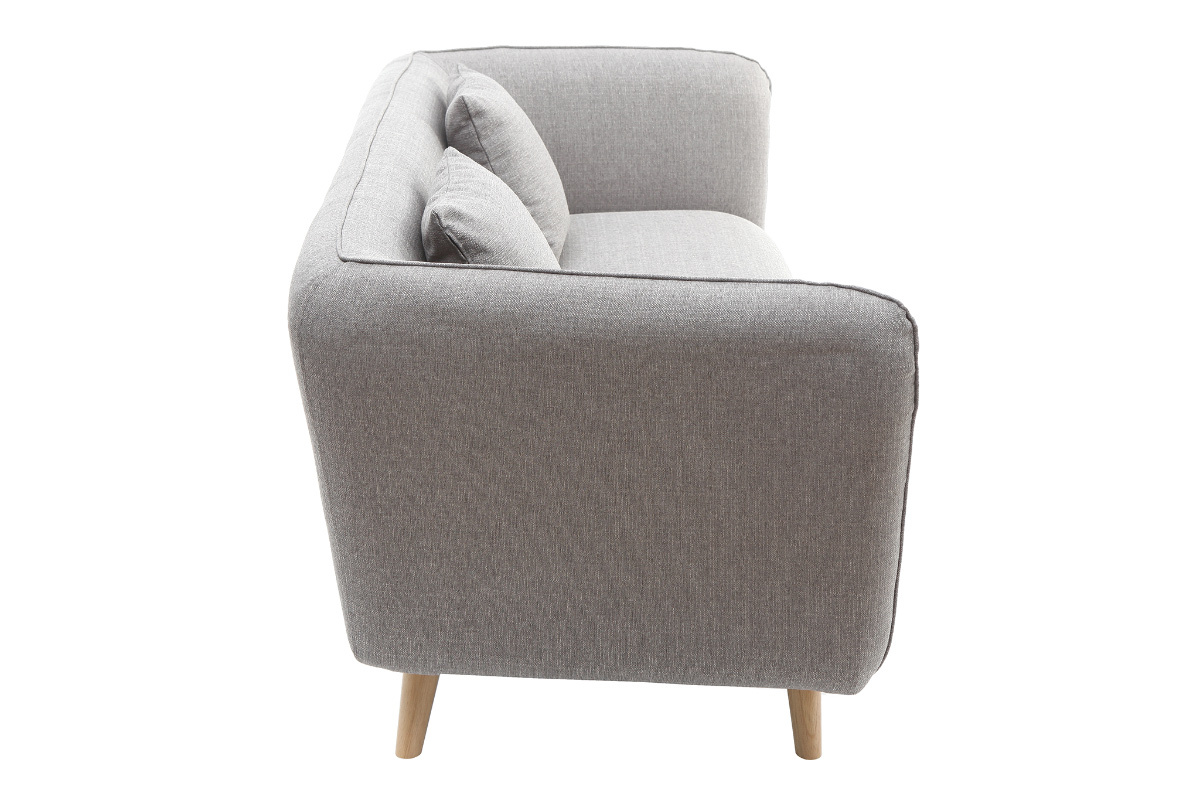 Canap� design tissu gris clair 3 places MOONLIGHT
