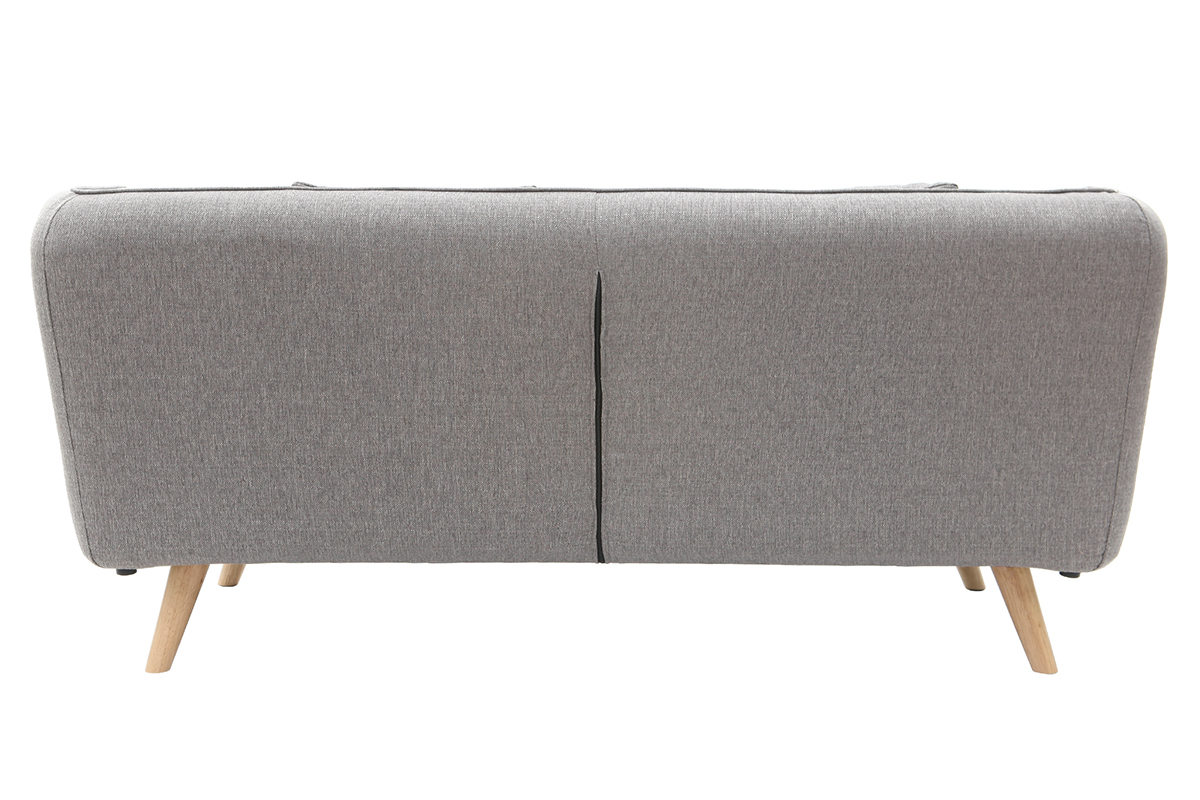Canap� design tissu gris clair 3 places MOONLIGHT