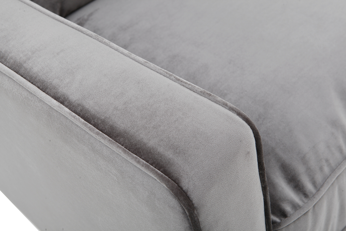Canap� design velours gris fonc� 3 places BROOKLYN