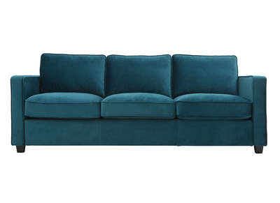 Canapé design velours vert émeraude 3 places BROOKLYN - Canapé design velours vert émeraude 3 places BROOKLYN